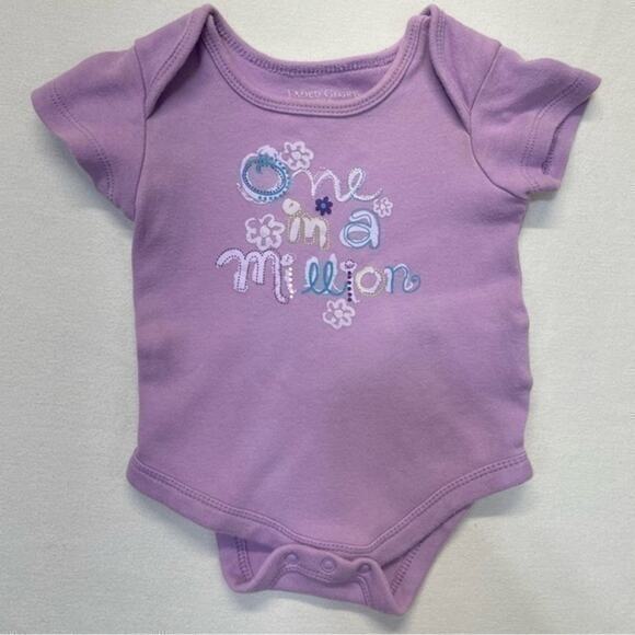 One in a Million Lavender Onesie Size 0-3 Months light purple bodysuit - Picture 1 of 5